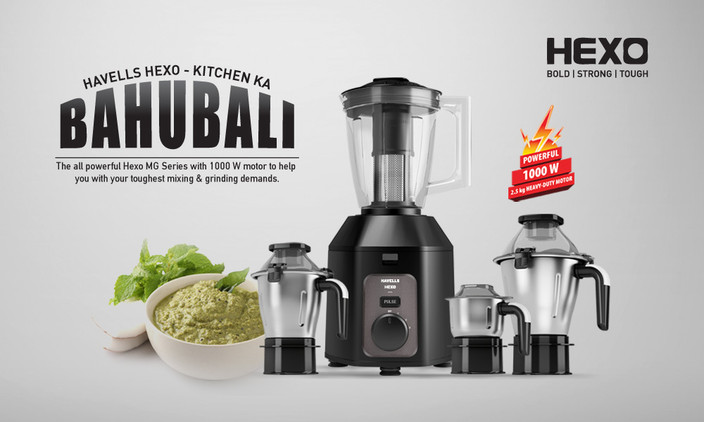 HAVELLS by HAVELLS HEXO 1000 W Mixer Grinder Price in India Buy