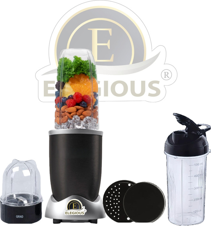 ELEGIOUS Black-Silver, Power Consumption W 500, Total Jars 03 500 W  Mixer Grinder