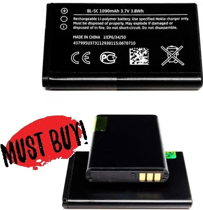 Bl 5c Nokia Small Battery Nokia C2-01,C2-05,C1-01 Battery BL-5C