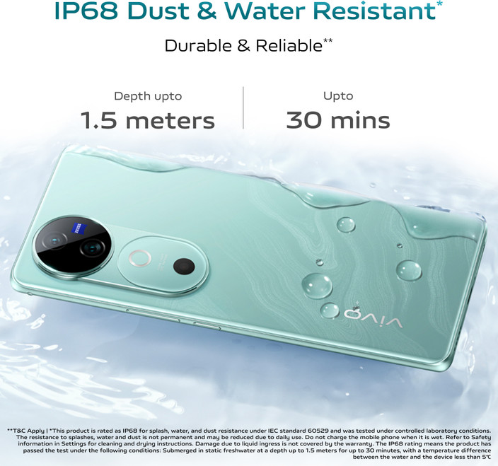 Ip68 Vivo Water Resistant Phones Vivo V40 5G 128 GB Storage, GB