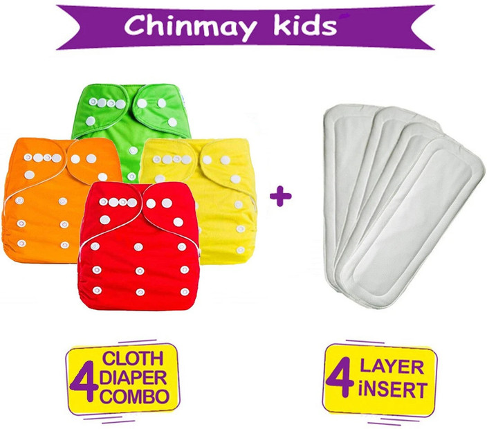 Chinmay Kids Combo of Reusable Baby Washable Cloth Diaper Nappy