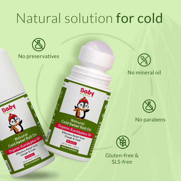 Stuffy Nose Newborn Chesty Cough BabyOrgano Cold Relief Roll On