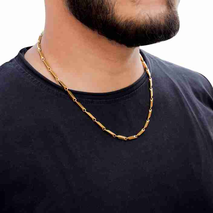 Fashion Frill Golden Men Chain Men Artificial Jewellery Chain for - Technical View