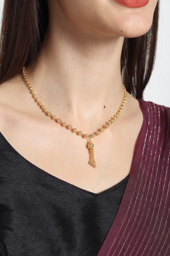 Gold Chain Necklace Costume Jewellery Gold RAMDEV ART FASHION