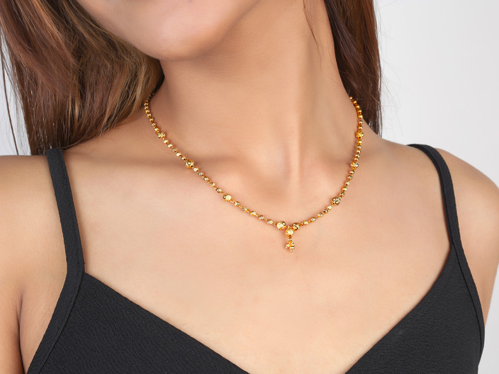 Daily Wear Neck Chain For Ladies JHB Gold Plated Daily Wear Short