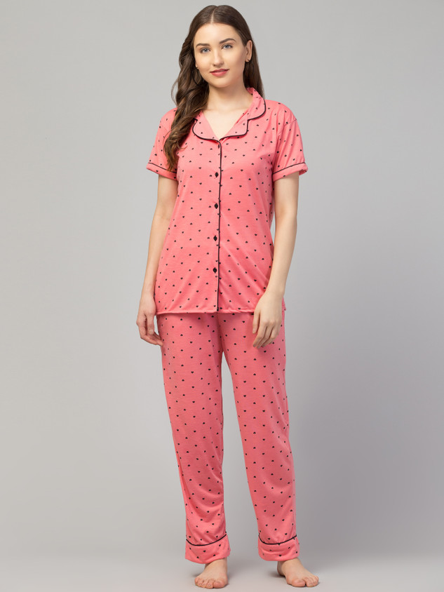 Clothing Amazon India Night Suits Women's Satin Rosebuds Night