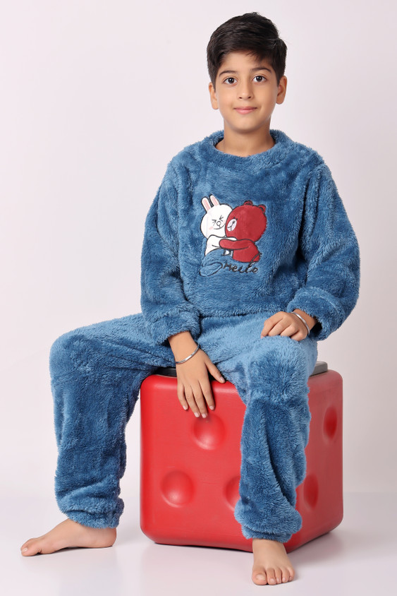 Woolen Night Suit Children Warm Night Suits For Toddlers Kids