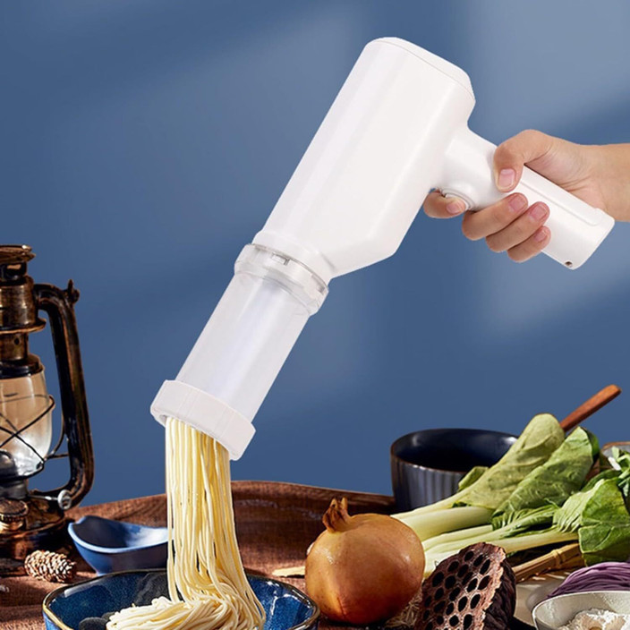Handheld Electric Pasta Maker - Cordless, With 6 Pasta Shapes, Easy To Clean, Homemade Noodle Machine