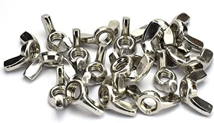 thumbnail image 2 of 50-Piece Wing Nut Assortment Kit - 1/4-20, 5/16-18, 3/8-16 SAE Steel Zinc Plated Fasteners 2 of 10