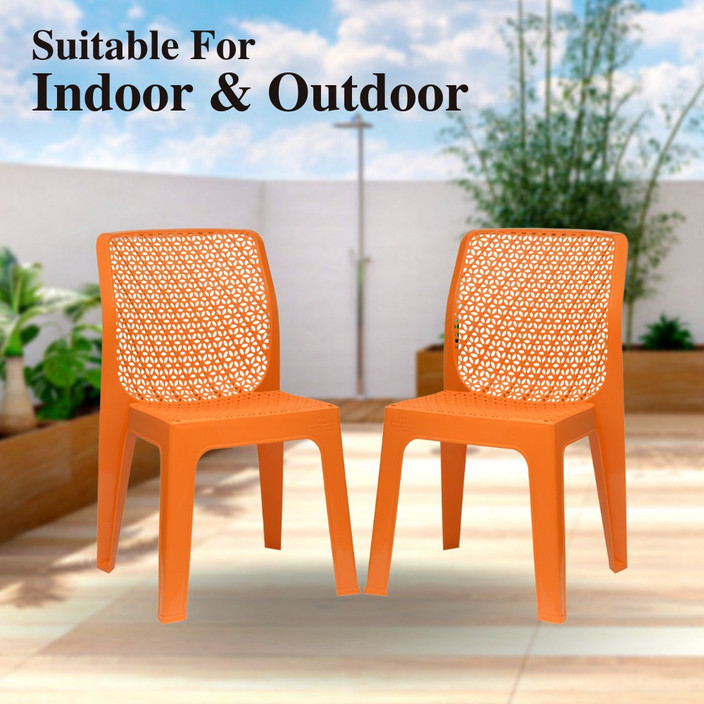 Plastic Outdoor Chair Cushions ARTPLAN Seat/Back Outdoor Chair