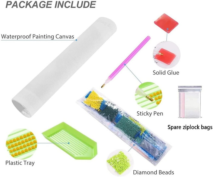 TREXEE 5D Diamond Painting Kit Diy Painting by Number Kits for Adults  Kids Canvas 16 inch x 12 inch Painting