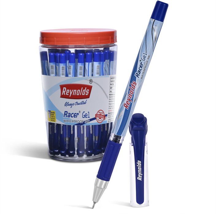 Racer Gel Gel Pen Under 10 Rupees Reynolds Racer Gel Blue Pen Jar