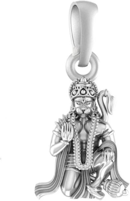 Akshat Sapphire Sterling Silver purity) God Hanuman Pendant