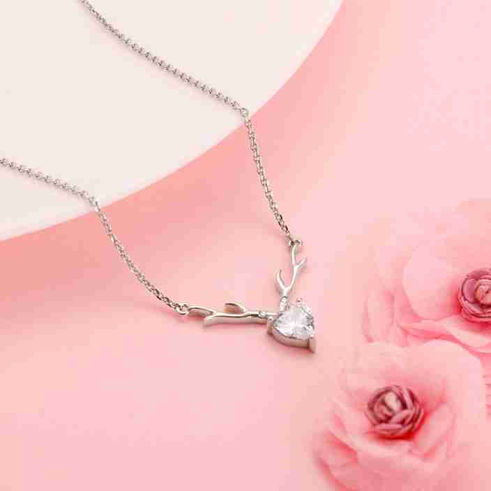 ●TATIANA● Silver 925 Deer Heart String Necklace NZ2107 500 MUSINSA | TATIANA (Silver 925) Deer Heart String Necklace NZ2107