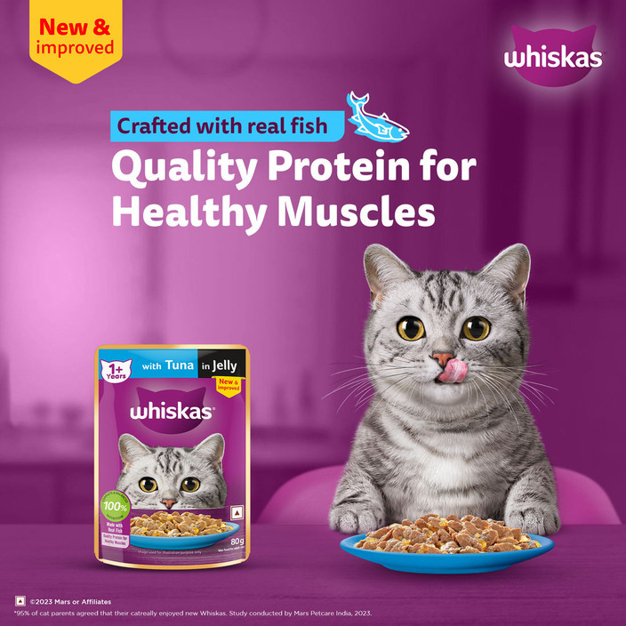 Whiskas (1+ Years) Tuna 1120 g (14x80 g) Wet Adult Cat Food Price