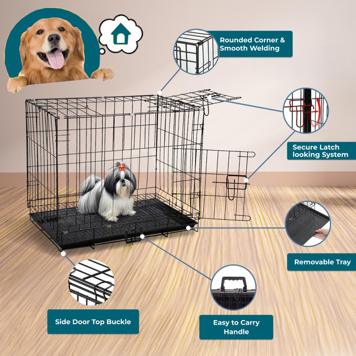 Dog Cage Top Paw Double Door Dog Crate Top Paw 42 Double Door