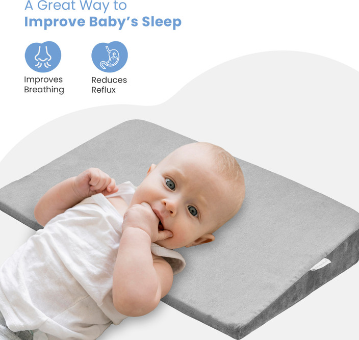 Anti Reflux Pillow Wedge For Baby Cot Cherilo Full Size Elevated