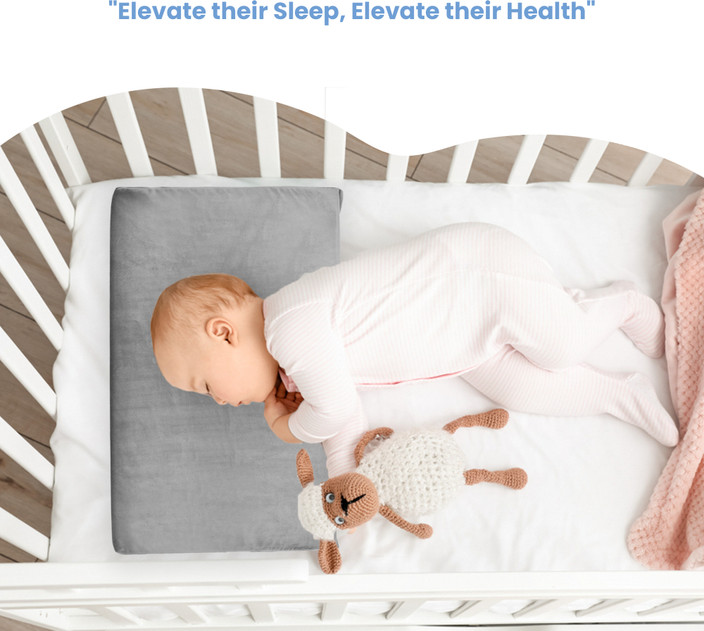 Crib Wedge Pillow Pillow Under Baby Mattress Cherilo Full Size Elevated  Wedge Pillow For Baby Crib Mattress, Memory Foam Solid Baby Pillow Pack Of
