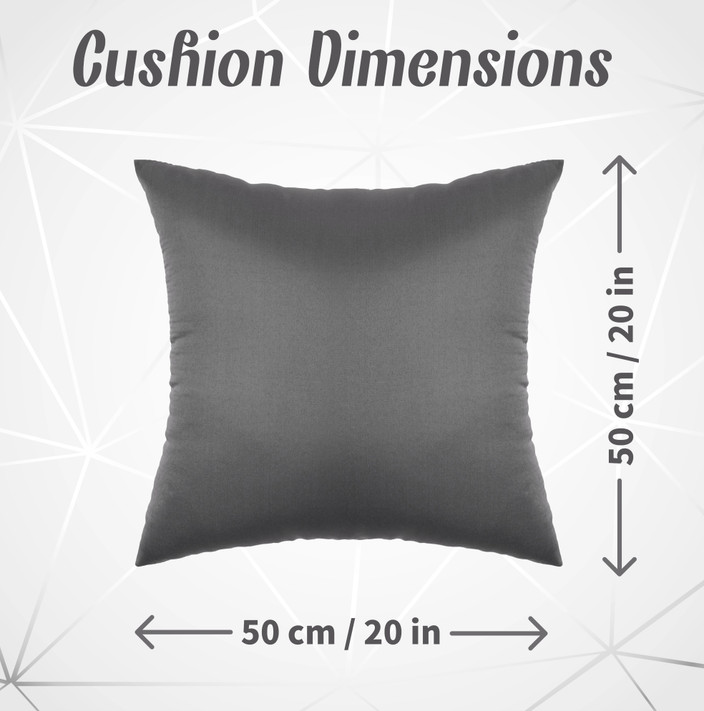 VLYSIUM PERFECT SLEEPER cushion 20x20 inch cushion fillers for sofa pillow  (50x50 cm) Polyester Fibre Solid Cushion Pack of