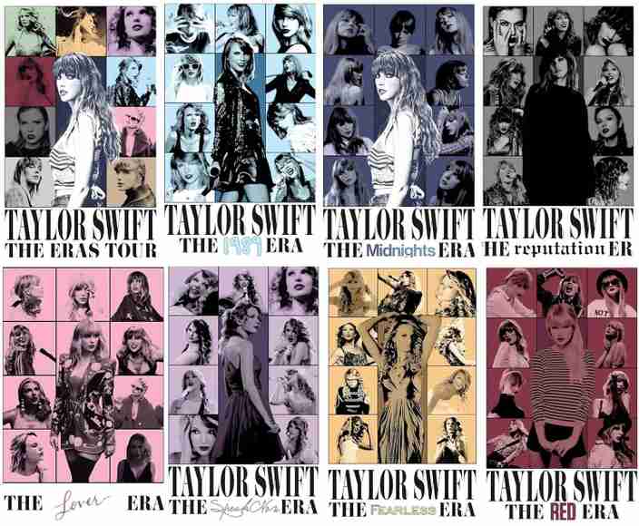 Taylor Swift Posters Aesthetic - Set of 8 Taylor Swift Poster