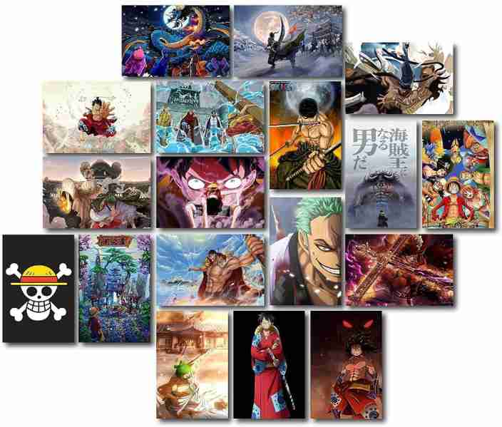 One Piece ANIME WALL POSTER | PACK OF 18 wall collage kit |ANIME