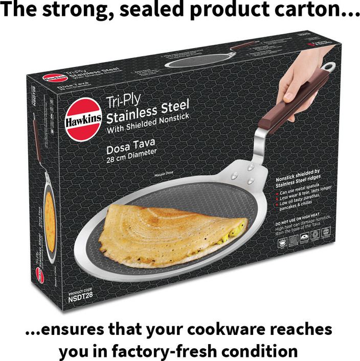 Nonstick Hawkins Tawa Price Hawkins Dosa Tava, Triply Stainless