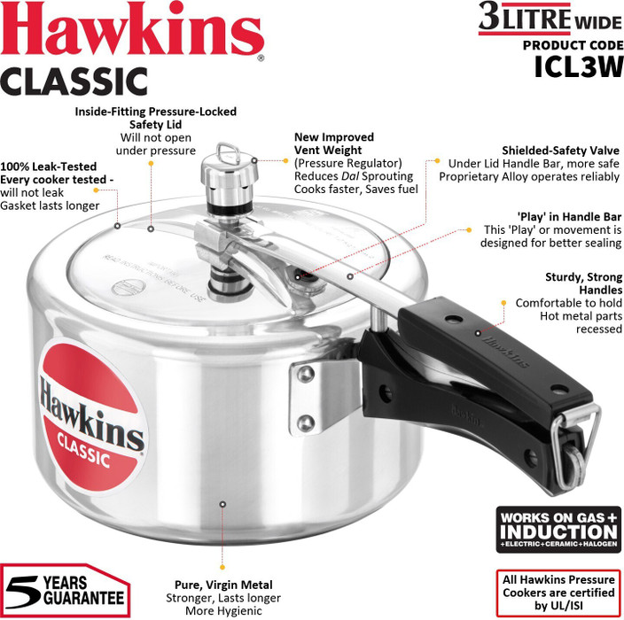 Amazon Hawkins Pressure Cooker Litre Price Stainless Steel Hocks