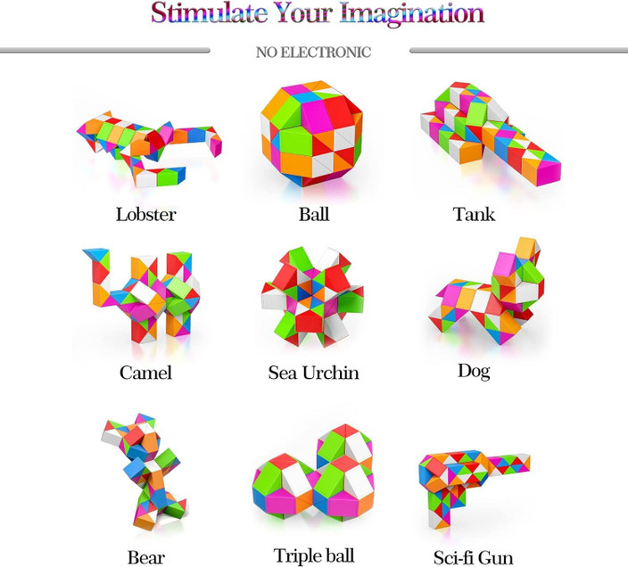 Snake Rubik's Cube Ball Kiditos QiYi Magic Snake Cube (72