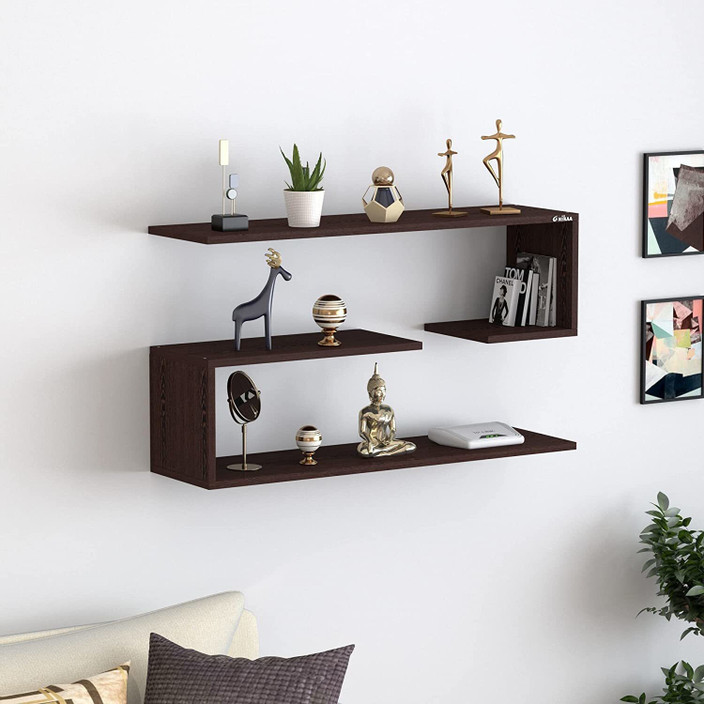 ANIKAA Wall Shelf/ Floating Wall Shelves/ Book Shelf Particle Board Wall Shelf