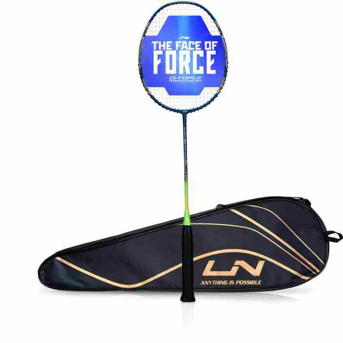 LI-NING G-Force 3900 Ii Superlite Blue, Green Strung Badminton