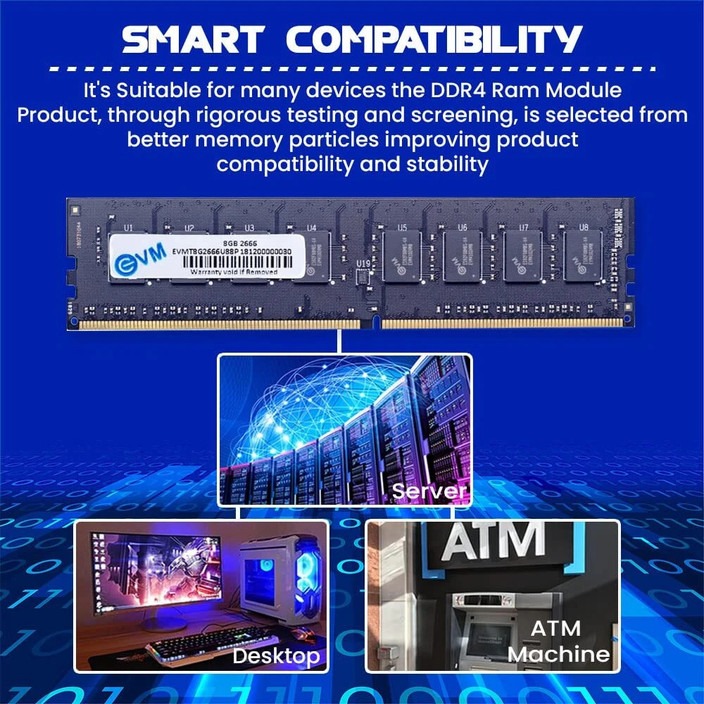EVM Desktop RAM DDR4 GB PC DDR4 (EVMT8G2666U88P)