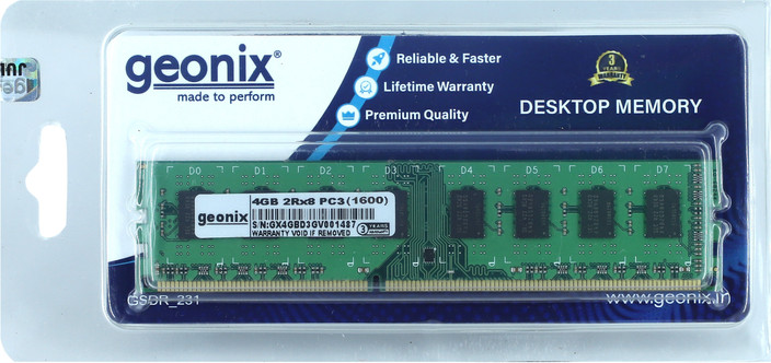 Geonix Ram 4g Ddr3 1600 Ddr3 4gb Dual Channel Geonix 4GB DDR3 1333