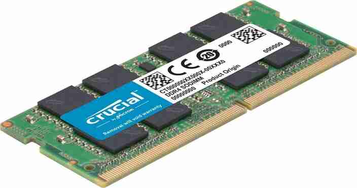 Crucial 3200Mhz Crucial Notebook Memory with 10 Years Warranty DDR4 GB  (Dual Channel) Laptop SDRAM (CT8G4SFRA32A)