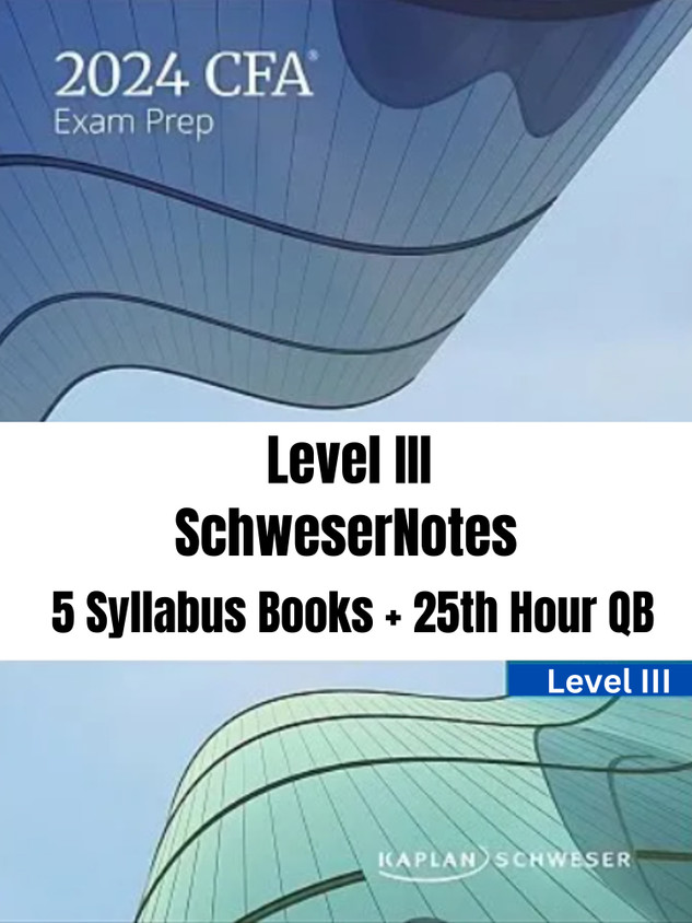 ビジネス・経済 CFA level 3 2024 SchweserNote & Workbook 2024 CFA Level 3 Study Material With Question Bank: Buy 2024