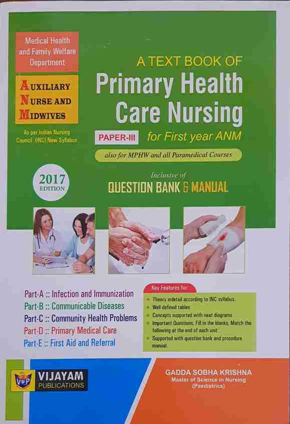 A Text Book Of Primary Health Care Nursing Paper-Iii For First