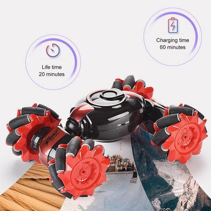 fizz Hand Gesture Sensor RC Stunt Car Double Sided Rotating Remote Control  Car _A9