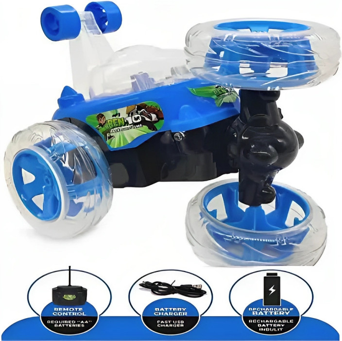 TOY KINGDOM Remote Control Car 360 Degree Rolling Stunt Car with