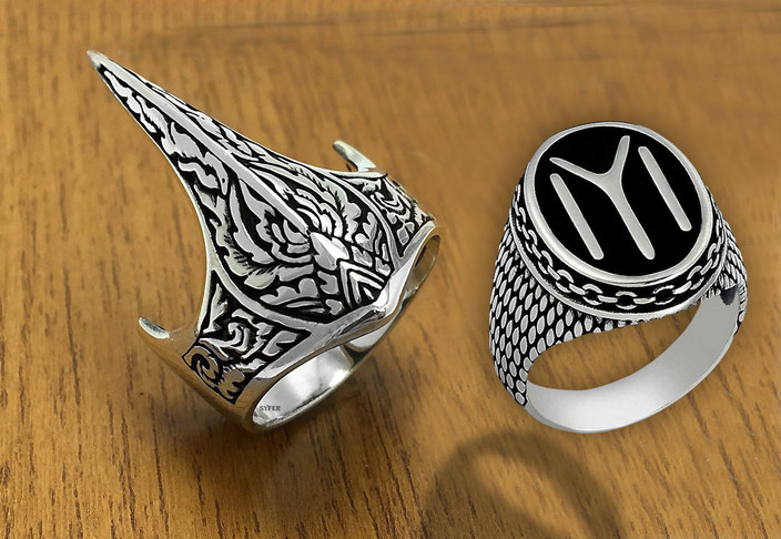 Syfer Eagle Ring for Men Women turkish Ertugrul Gazi Ring For