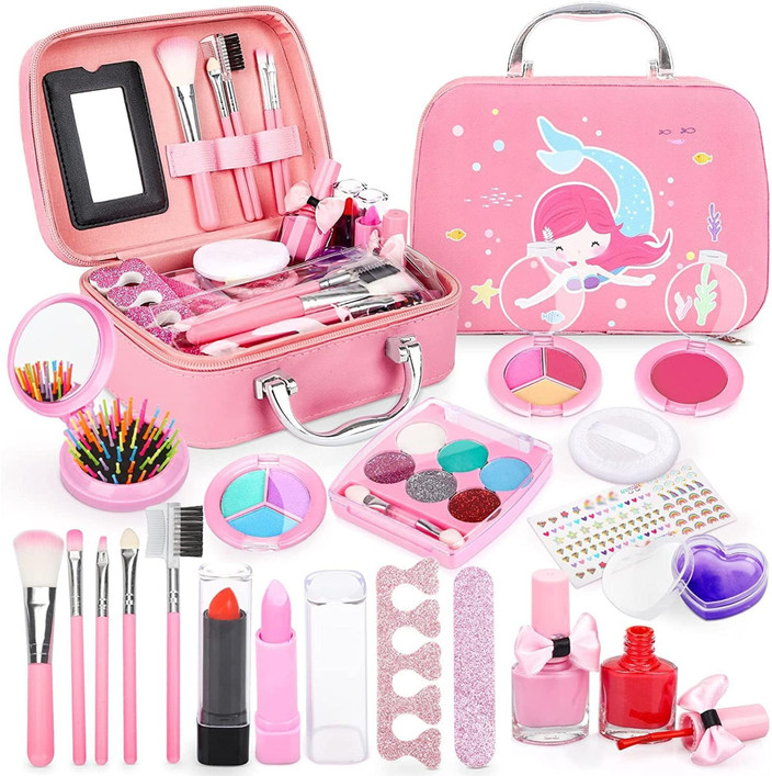 Toy Makeup Barbie Frozen New Year Deluxe Makeup Childrens