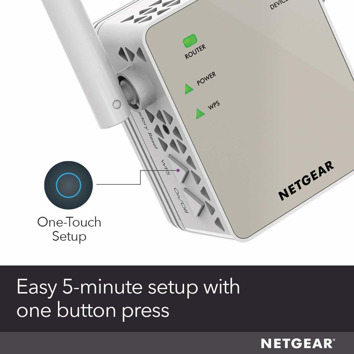 Netgear AC1200 EX6120-100 WiFi Range Extender 1200 Mbps Dual-Band