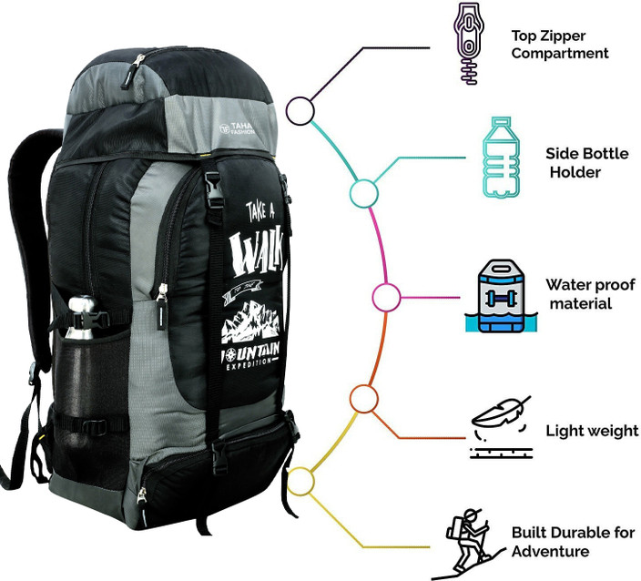 Laptop Backpack Water Bottle Holder For Rucksack TAHAFASHION Large