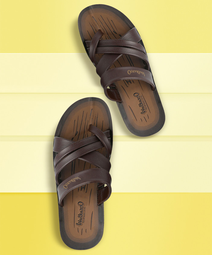 Slippers Walkaroo Chappal Mens Leather Daily Wear Walkaroo Mens