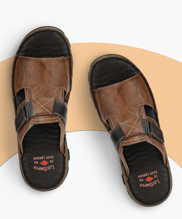 Brown Lee Cooper Chappal Models LEE COOPER Shoes In Brown With