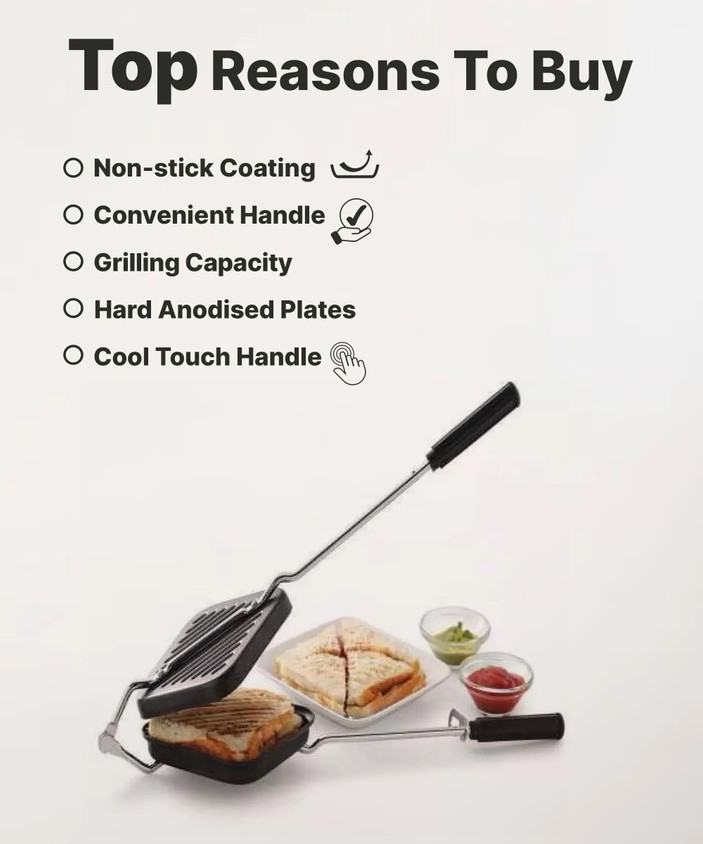 Bread Toaster Bread Griller Flawless By Premium Non-Stick