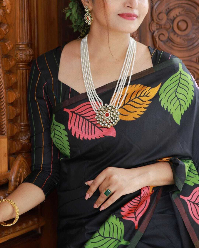 Keronics Woven Kanjivaram Georgette Saree