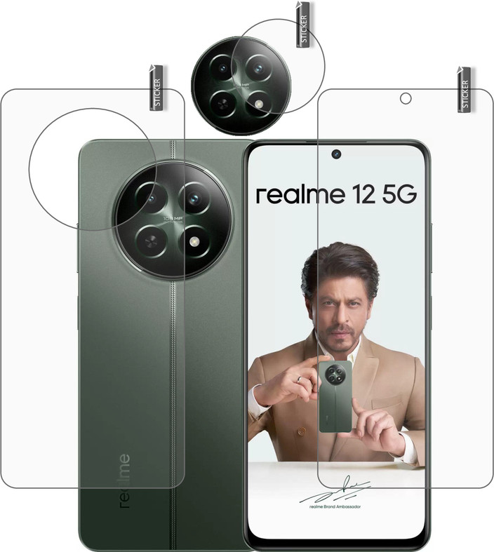 GARUDA GLASS Front and Back Tempered Glass for REALME 12x With Camera Lens  Protector - Main Image