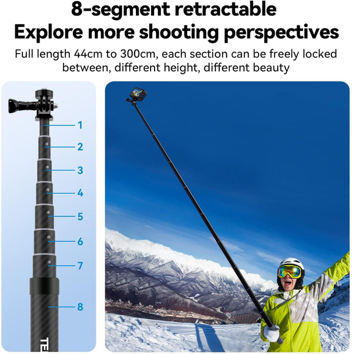 Hiffin TELESIN G3 Long Selfie Stick 118