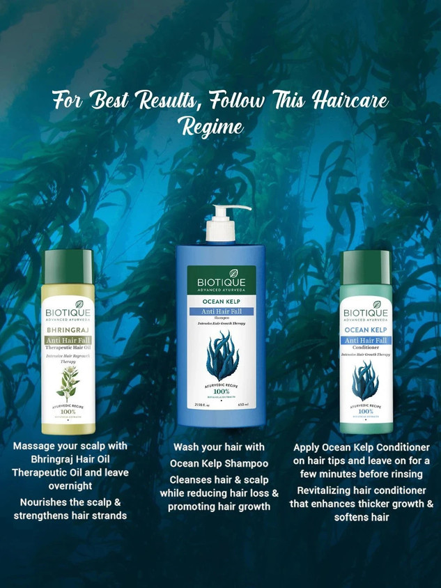 BIOTIQUE Ocean Kelp Anti Hair Fall Shampoo | Intense Hair
