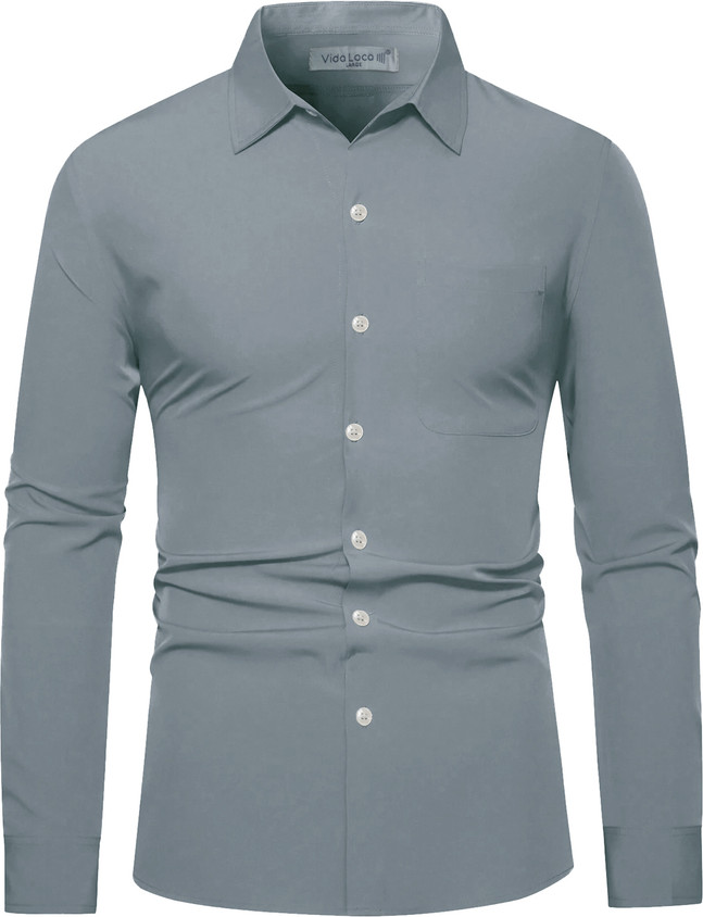 Vida Loca Men Solid Casual Grey Shirt Buy Vida Loca Men Solid