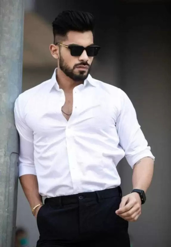 naarimart Men Solid Formal White Shirt Buy naarimart Men Solid